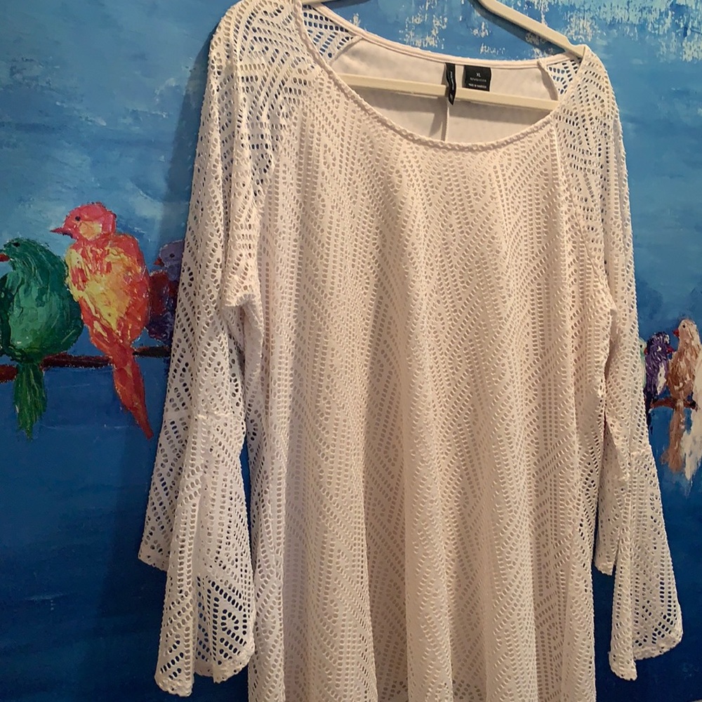 New Directions crochet look blouse